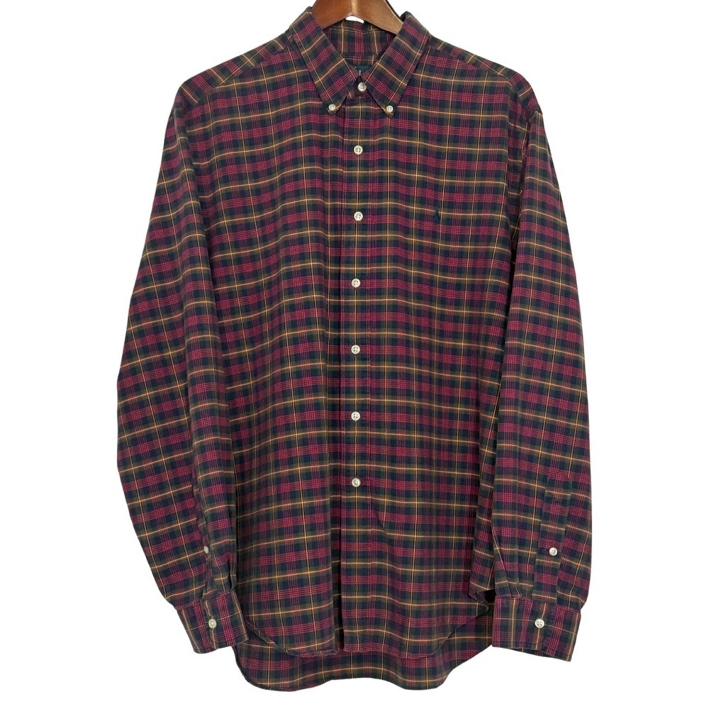 Polo Ralph Lauren Classic Fit Plaid Button-Down Shirt Navy/Multi Plaid XL